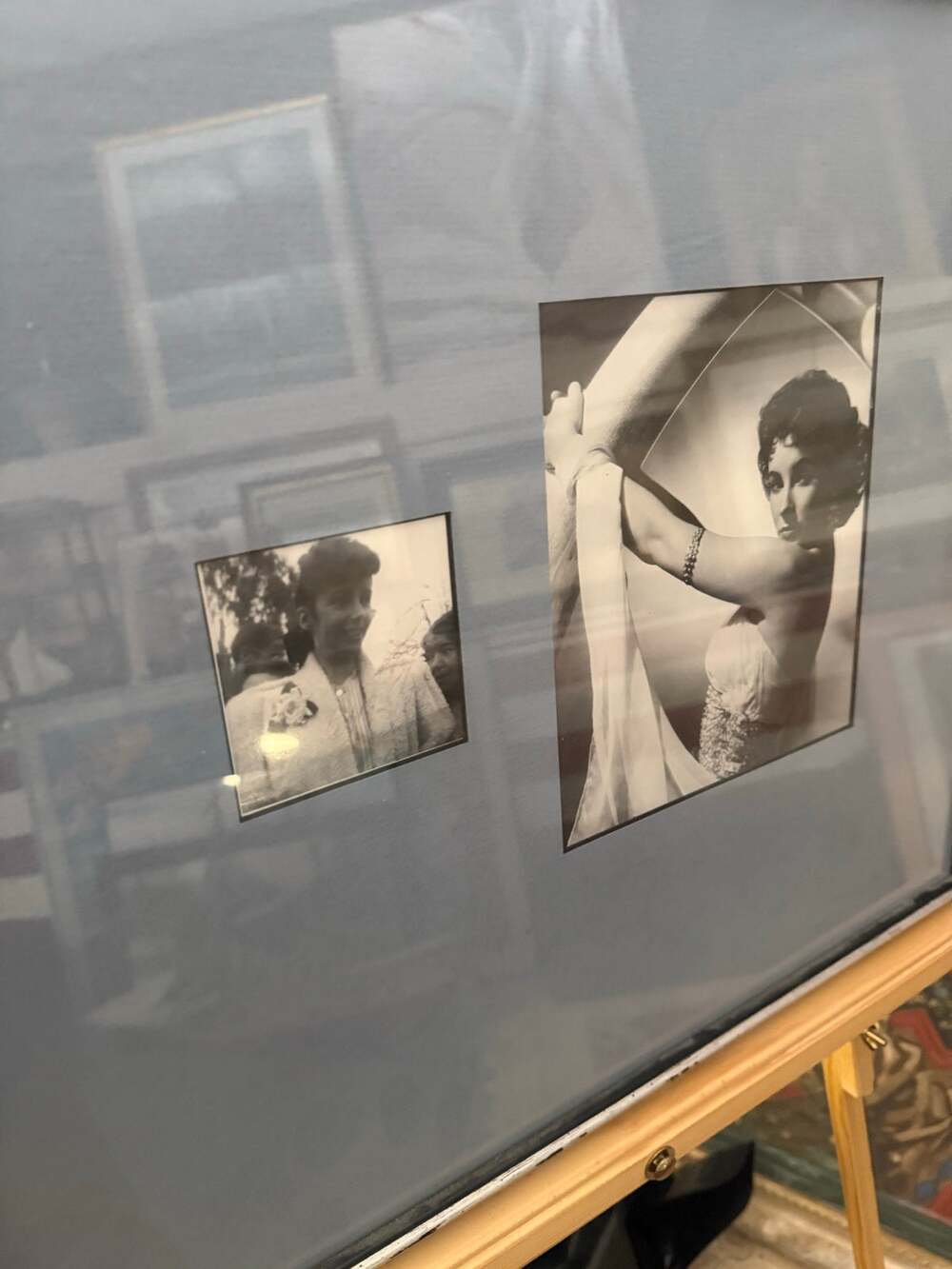 Signed Elizabeth Taylor Photograph as a Teenager Professionally Framed 20.5X18"